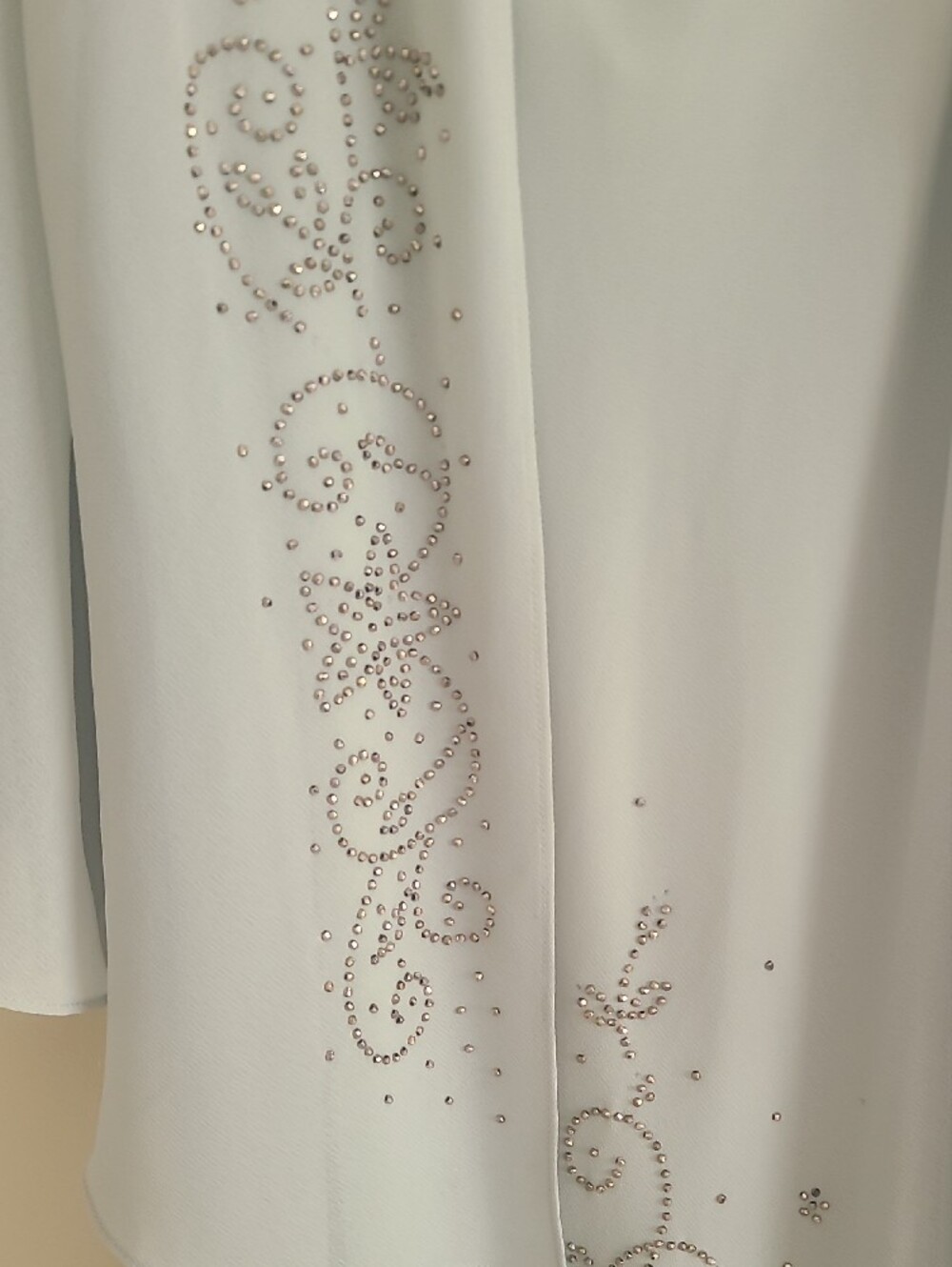 R&M Richards Pale Green Beaded Midi Dress with Overlay Jacket - Picture 3 of 6